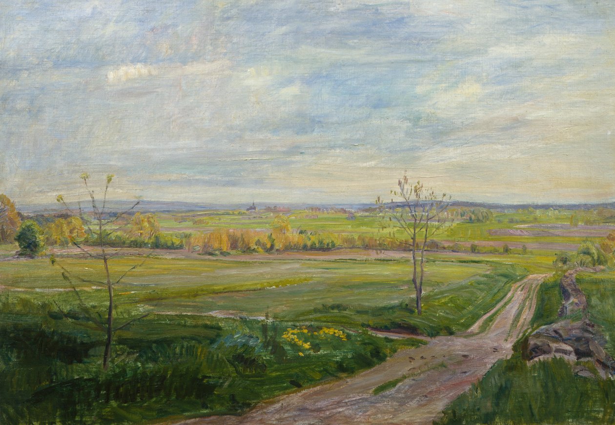 Paisagem na Igreja de Eidsberg de August Eiebakke