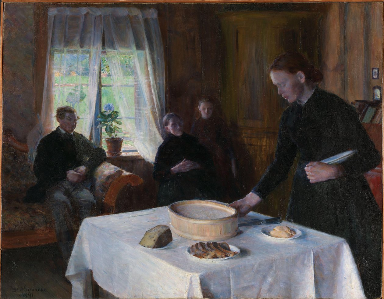 Colocação da mesa de August Eiebakke