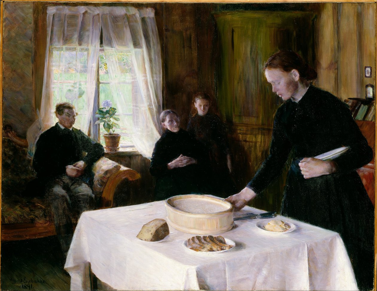 Colocando a Mesa de August Eiebakke