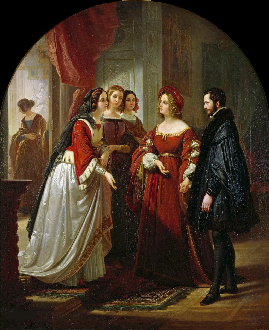 Tasso antes de Eleonora deste, 1839. de August Ferdinand Hopfgarten
