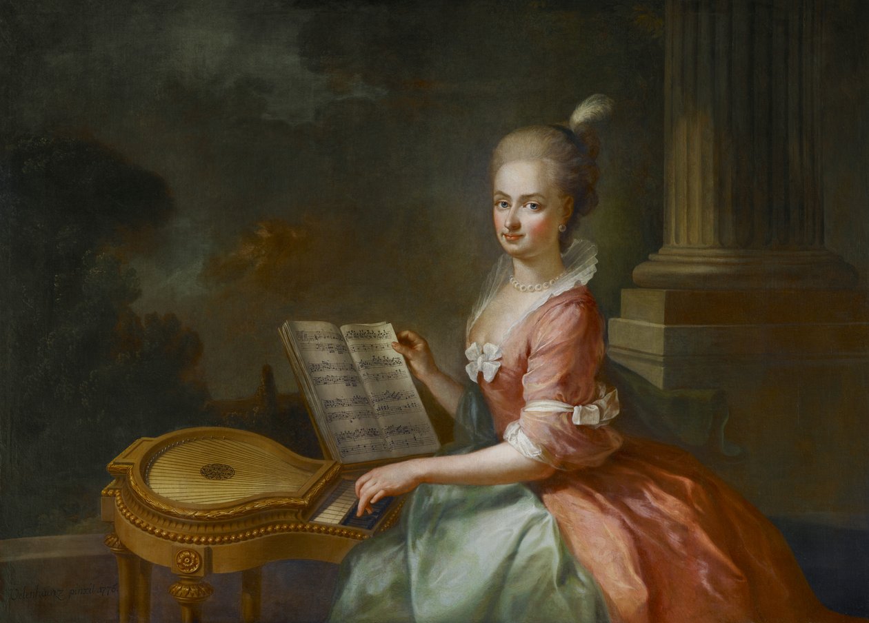 Princesa Maria Antónia do Liechtenstein (1756-1821) de August Friedrich Oelenhainz