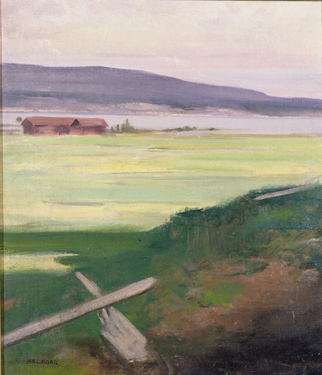 Paisagem, com, um, stile, norrland, suécia de August Hagborg