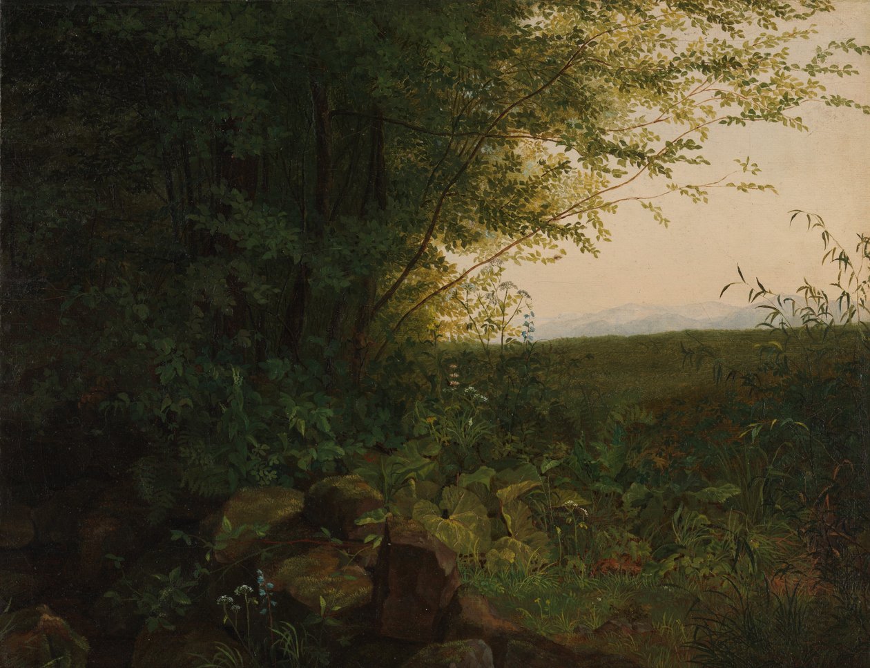 Na orla da floresta, ca. 1820. de August Heinrich