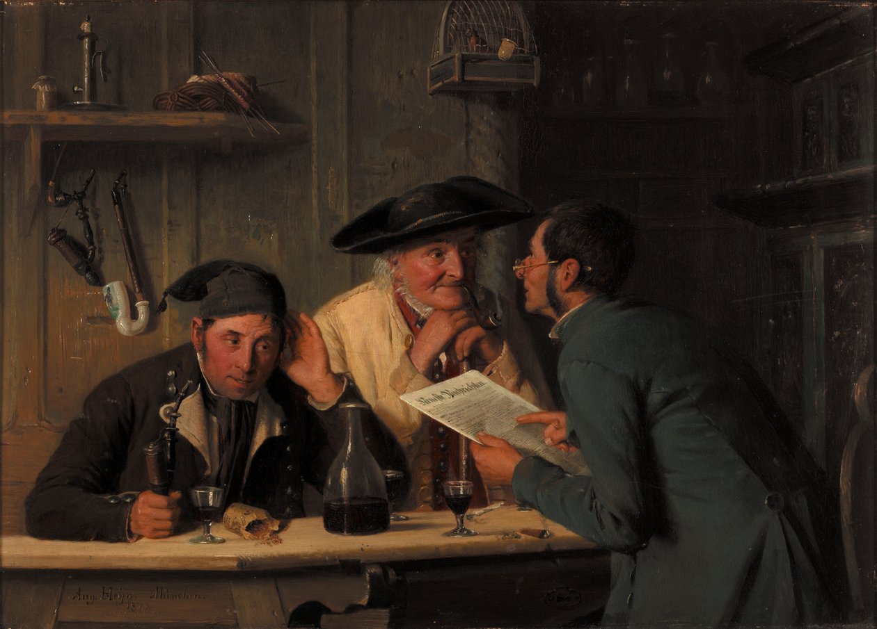 Os políticos da aldeia, 1877 de August Heyn