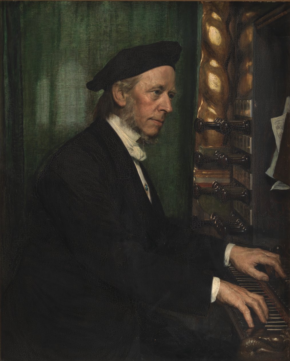 Juiz organista em Roskilde, Professor Hans Matthison-Hansen, sogro do artista de August Jerndorff