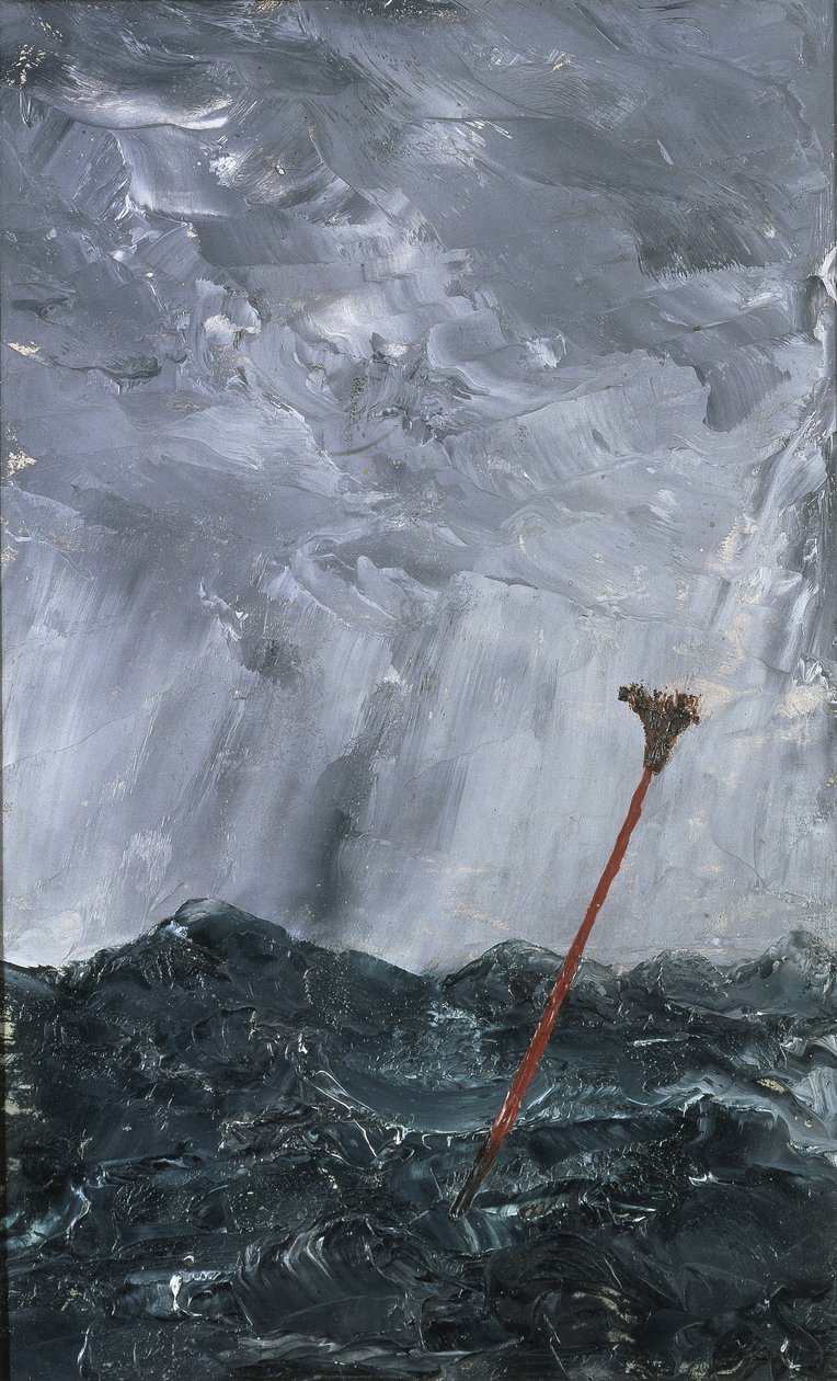 Bóia da Vassoura do Mar Tempestuoso, 1892 (óleo sobre papel) de August Johan Strindberg