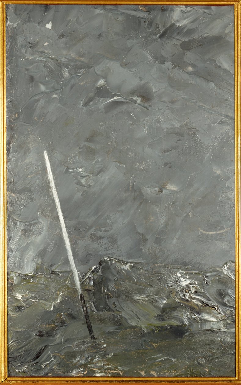 Mar tempestuoso (óleo sobre papel) de August Johan Strindberg