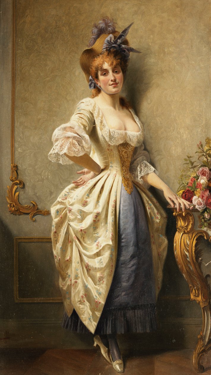Uma beleza jovem, 1884 de August Knoop