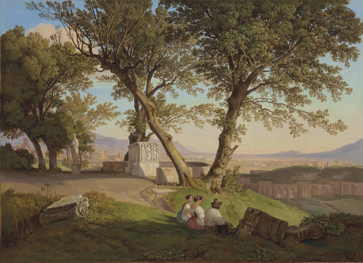 Vista de Roma a partir da Villa Mattei de August Lucas