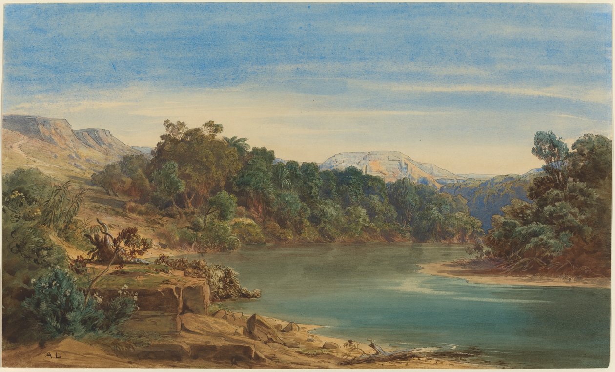 Ao longo do rio Jordão (reto) de August Löffler