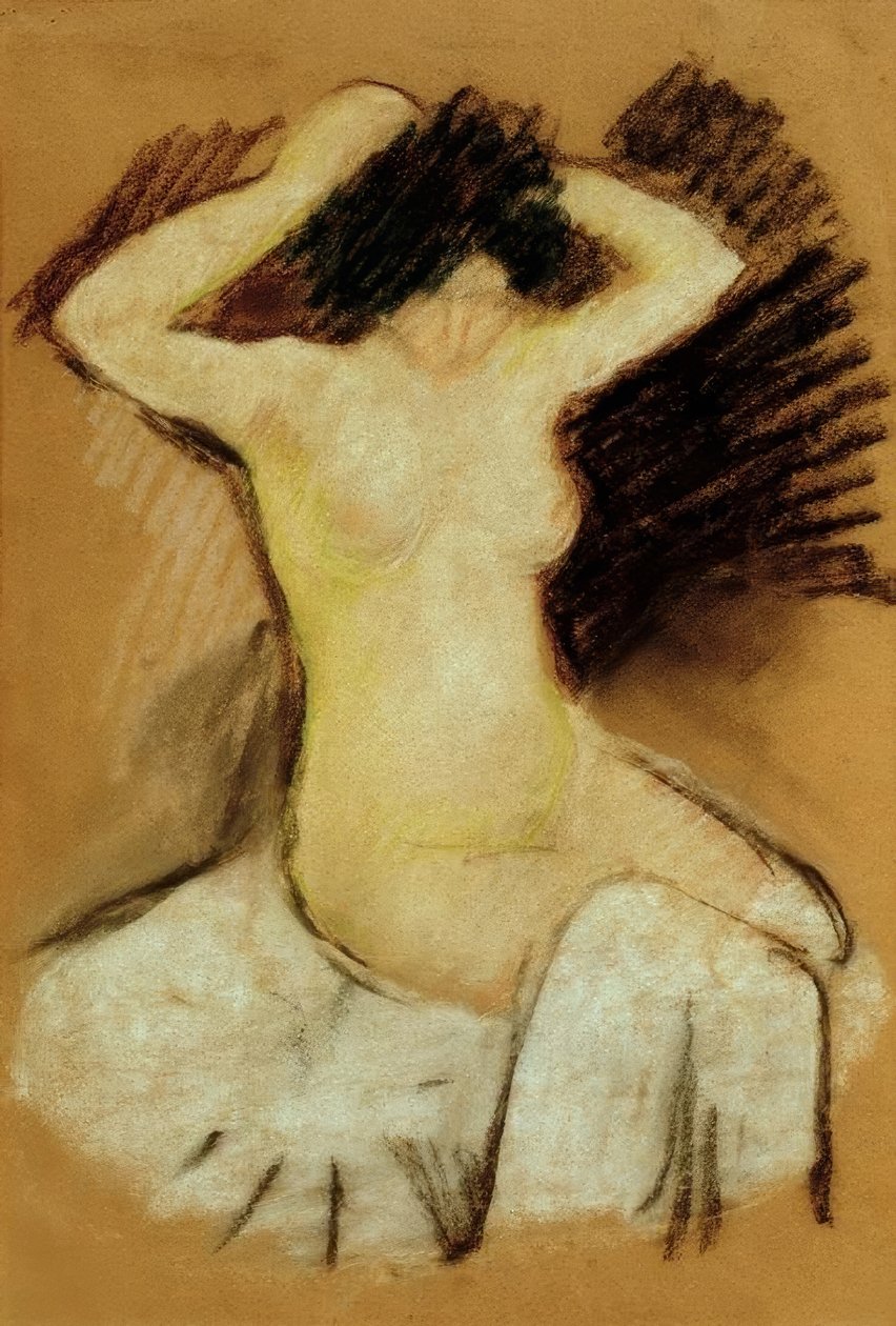 Aja em pano branco de August Macke