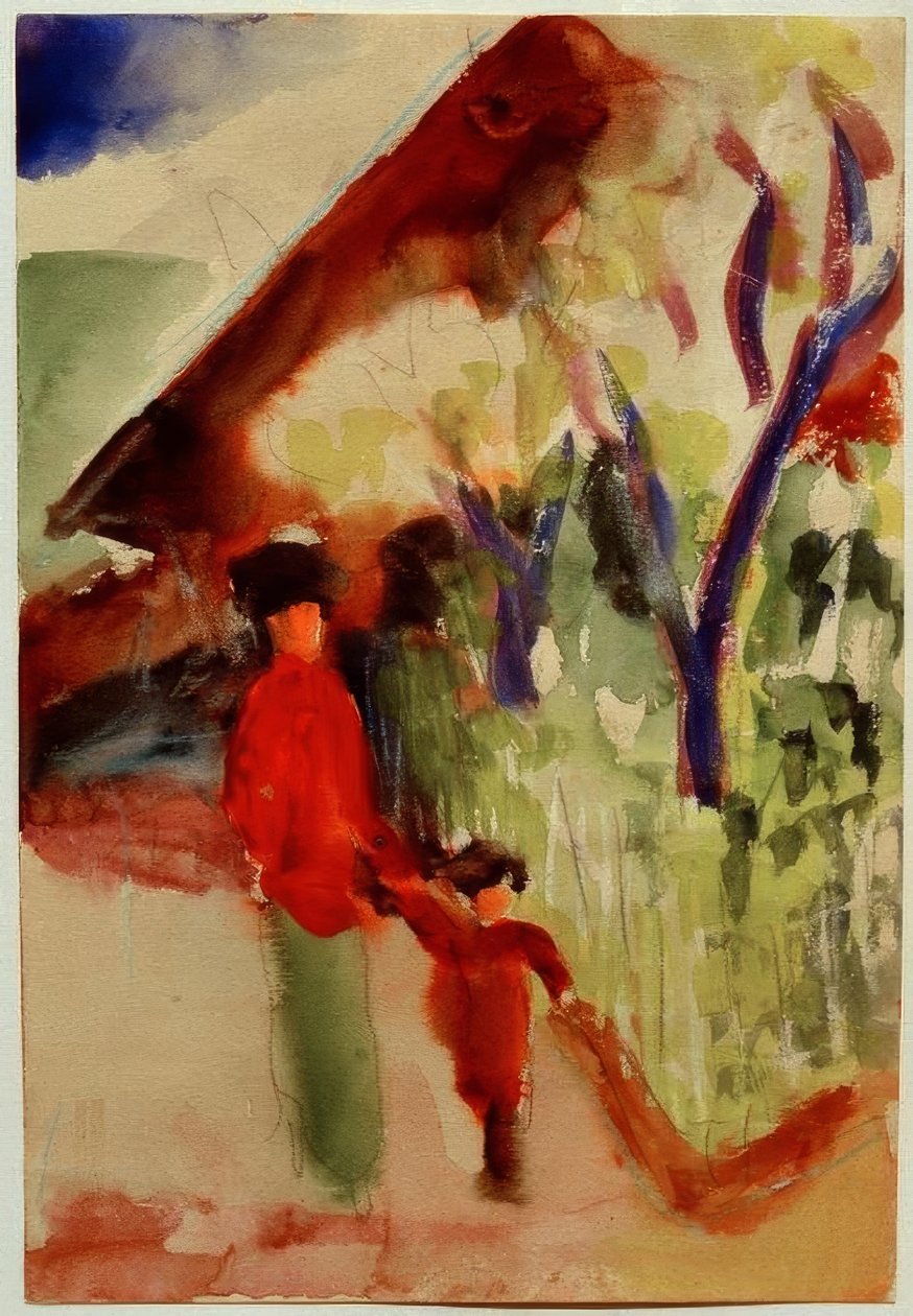 Am Schweizerhaus de August Macke
