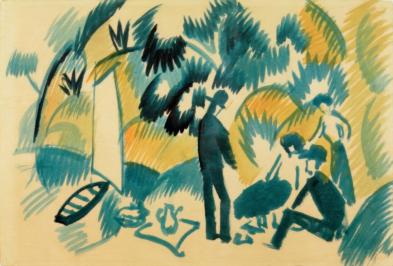 No lago Thun, faça um piquenique depois de velejar de August Macke