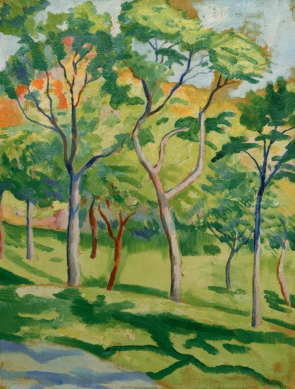 Árvores no Prado de August Macke