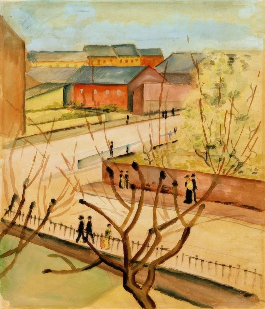 Vista da nossa rua na primavera de August Macke