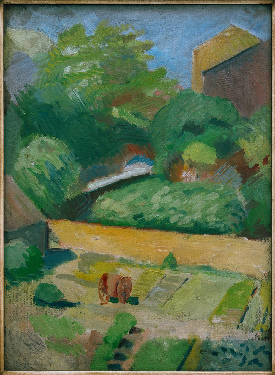 Vista para o jardim vizinho (Bonn) de August Macke