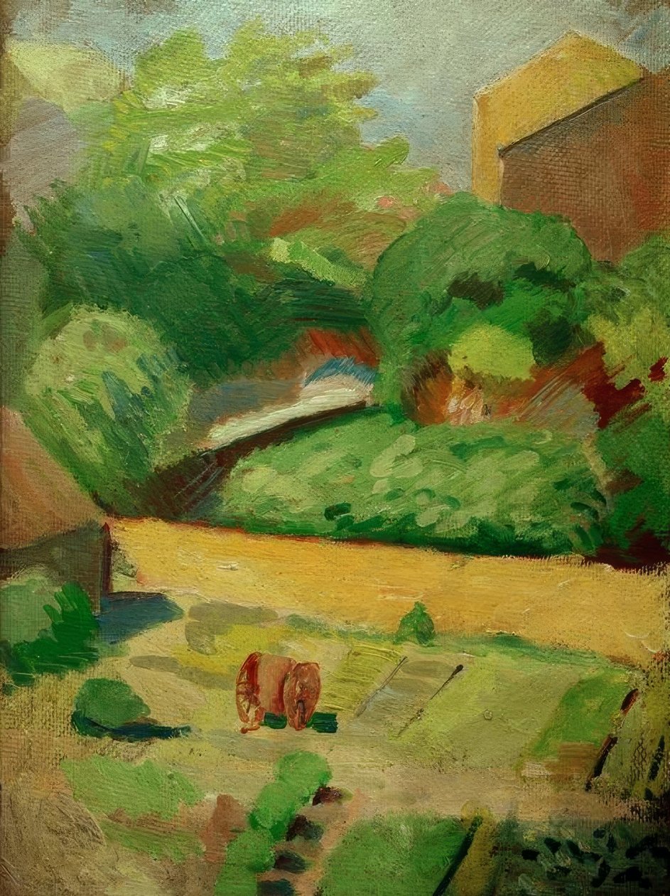Vista para o jardim vizinho (Bonn) de August Macke