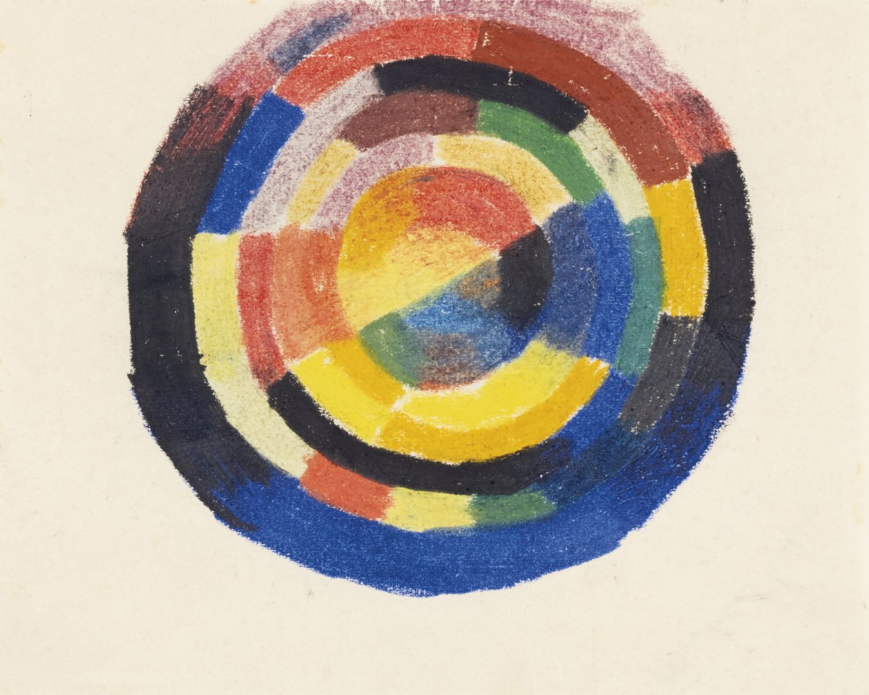 Roda de cores Farbkreis, 1913-1914 de August Macke