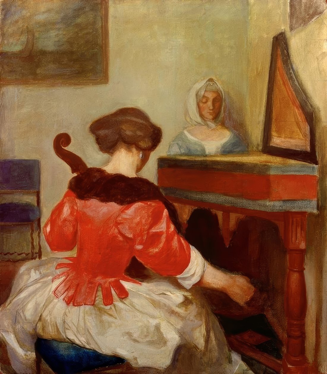 O concerto, copie após Gerard ter Borch de August Macke