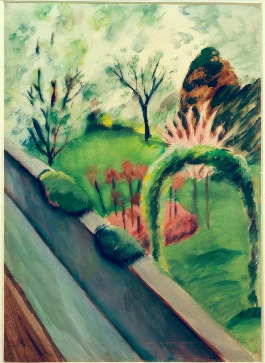 O jardim Mackes em Bonn de August Macke