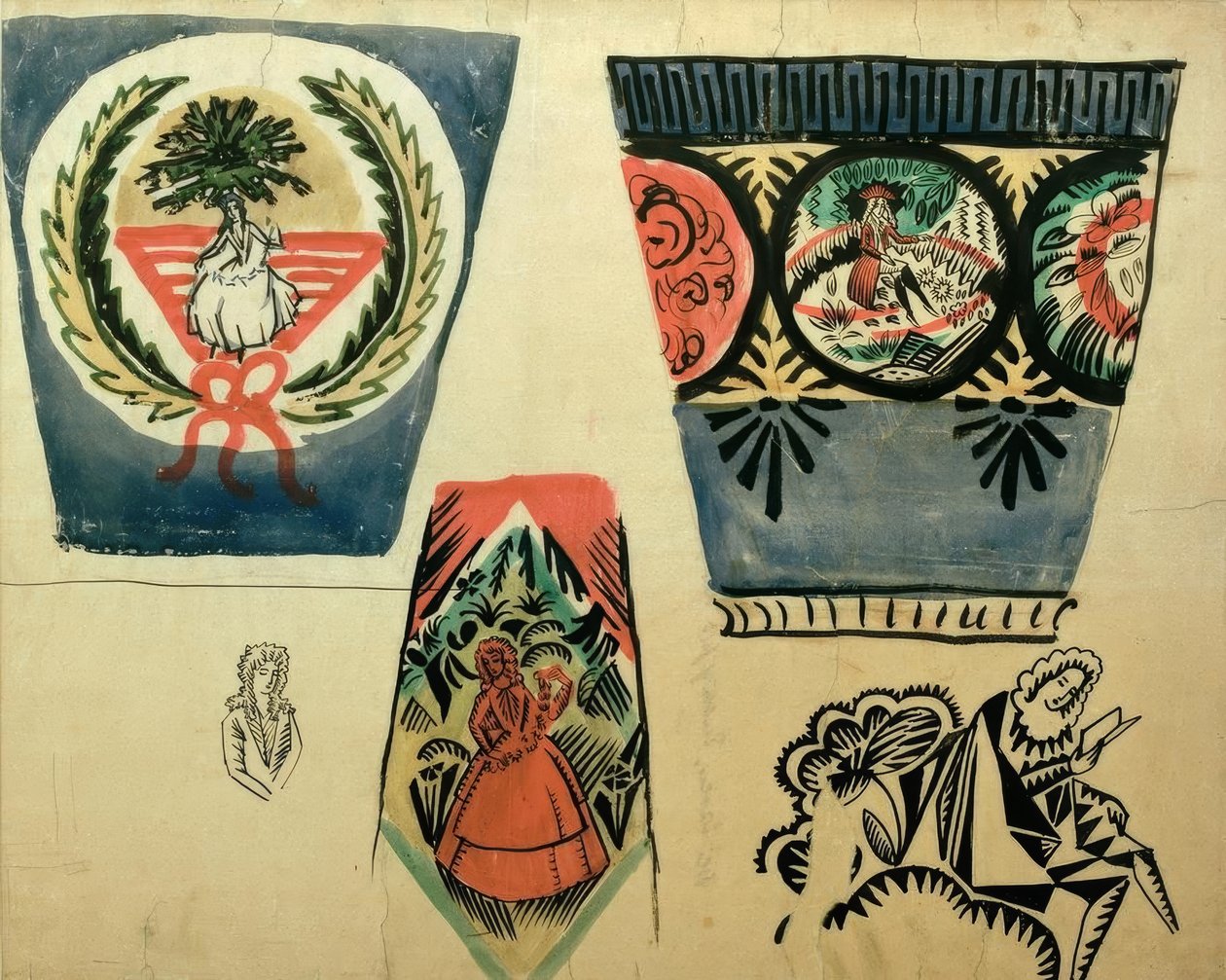 Três vasos de August Macke
