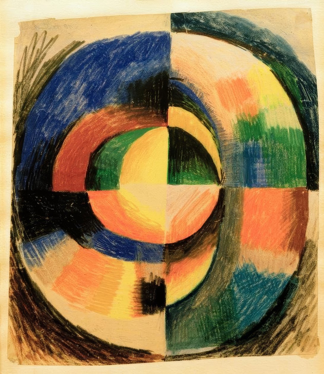 Círculo de cores II (grande) de August Macke