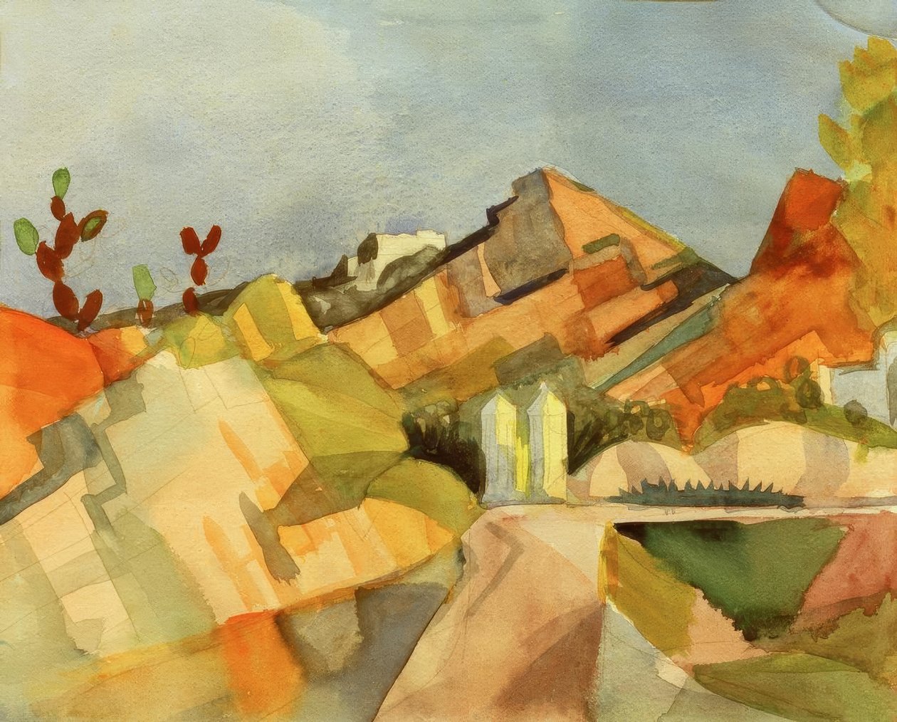 Paisagem rochosa de August Macke