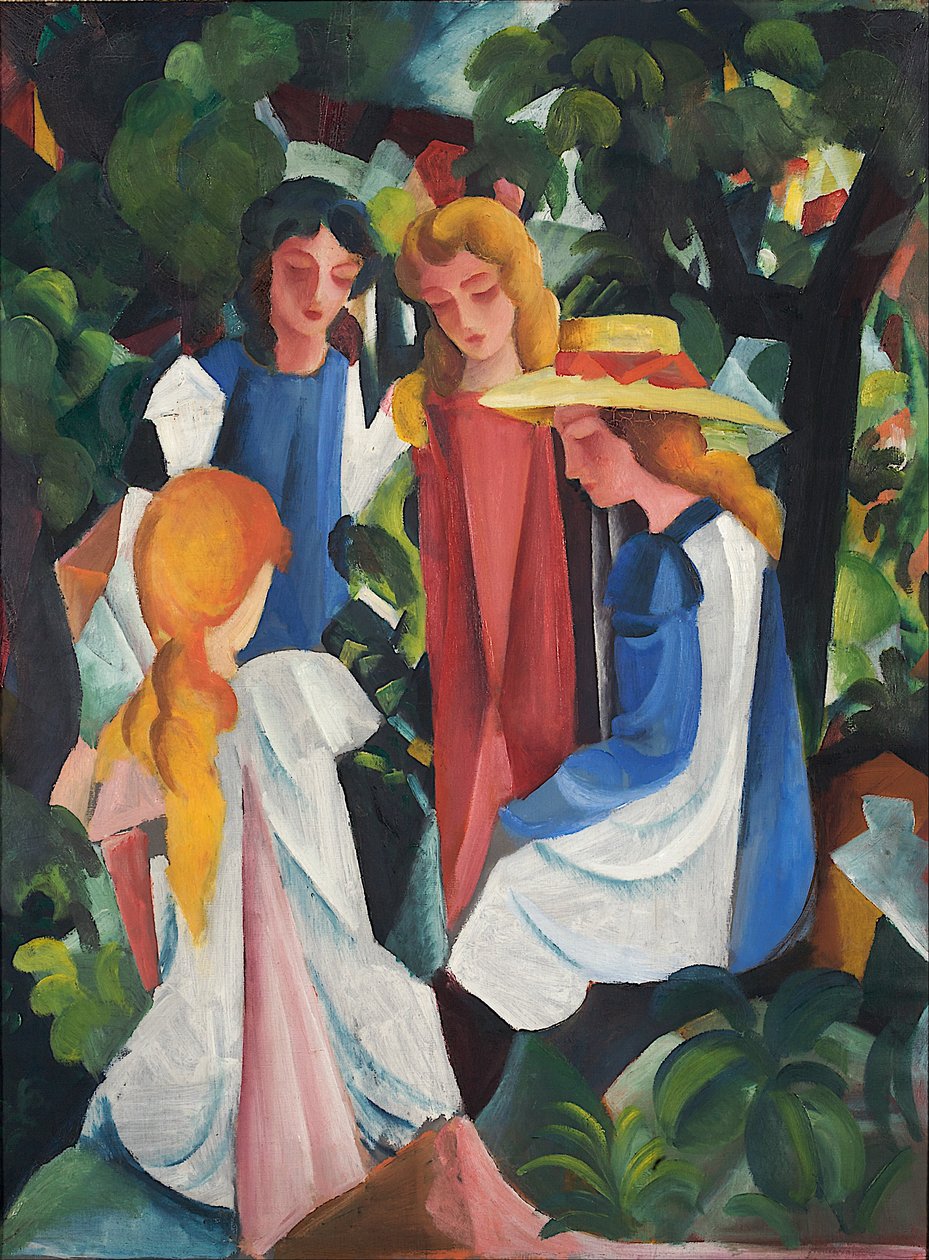Quatro raparigas de August Macke