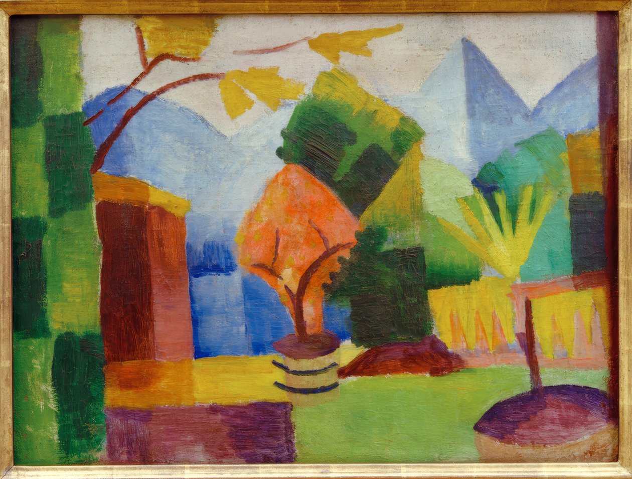 Jardim no Lago Thun de August Macke