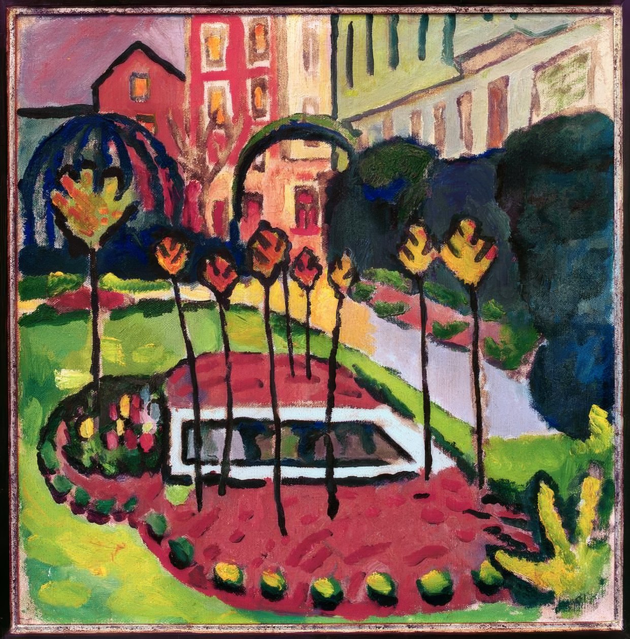 Jardim com lavatório de August Macke