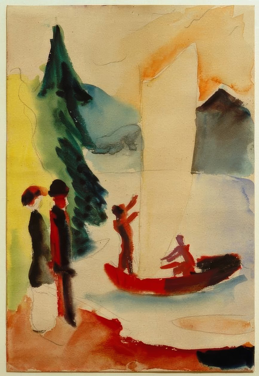 Vela amarela de August Macke