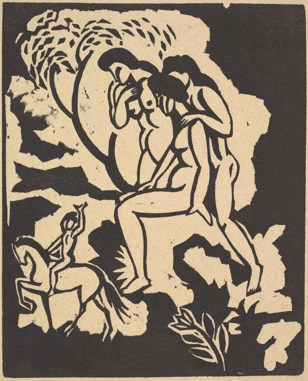 Saudação de saudação, 1912. de August Macke