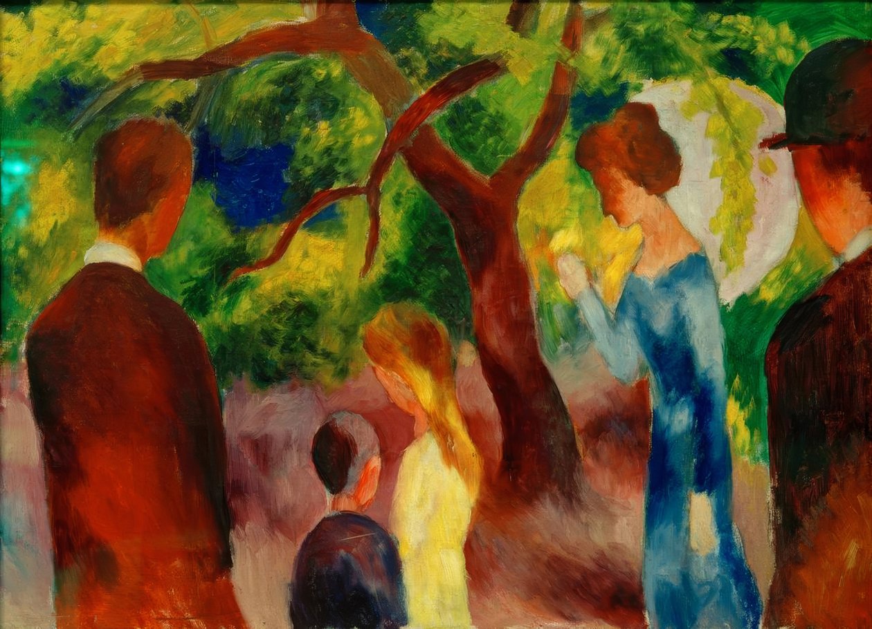 Grande passeio: pessoas no jardim de August Macke