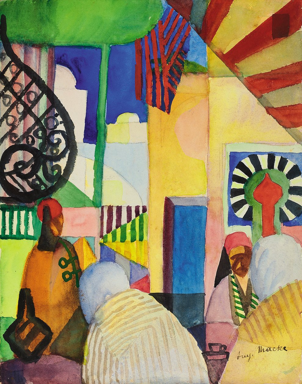 No bazar, 1914 de August Macke