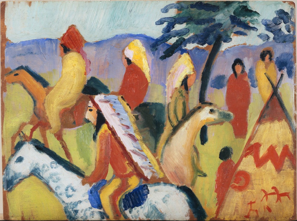 Índios a cavalo de August Macke