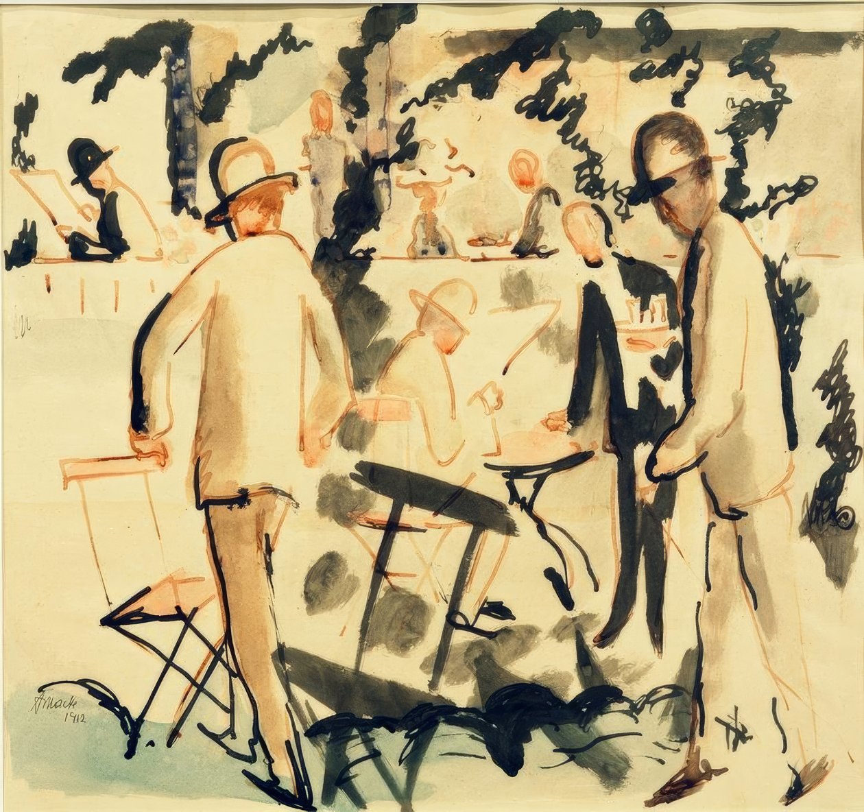 terraço do café de August Macke