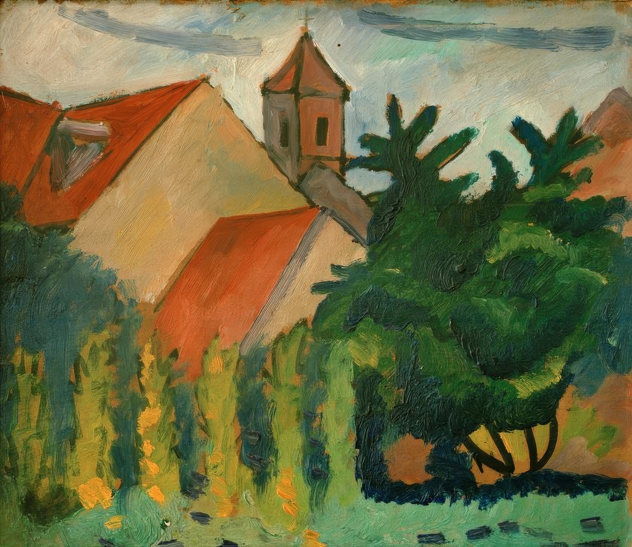 Igreja em Kandern de August Macke