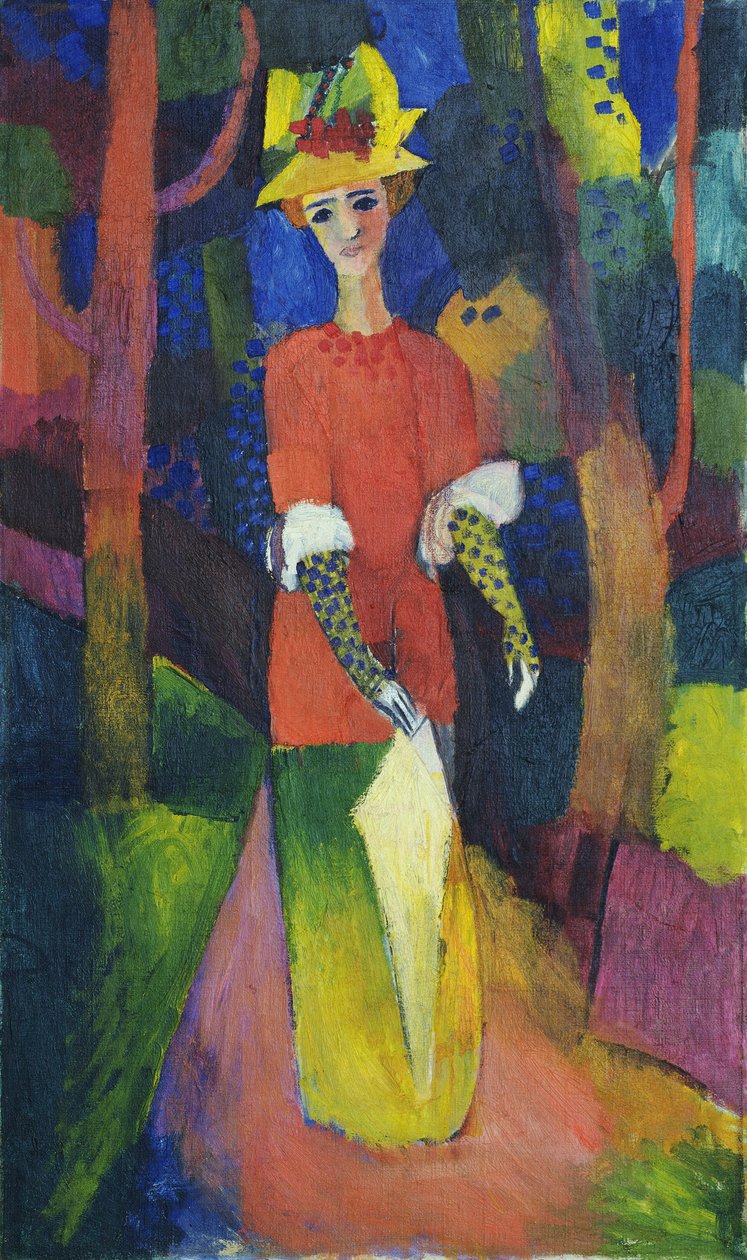 Senhora em um parque de August Macke