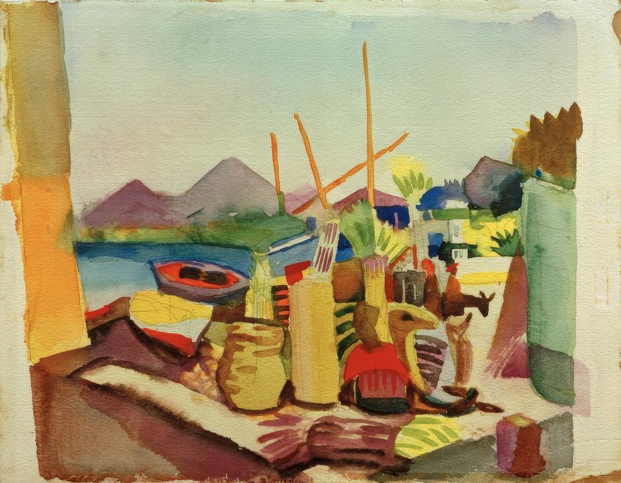 Paisagem em Hammamet de August Macke