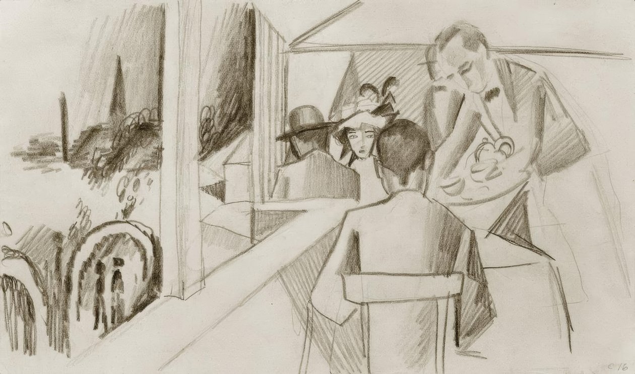 dirigível Café de August Macke