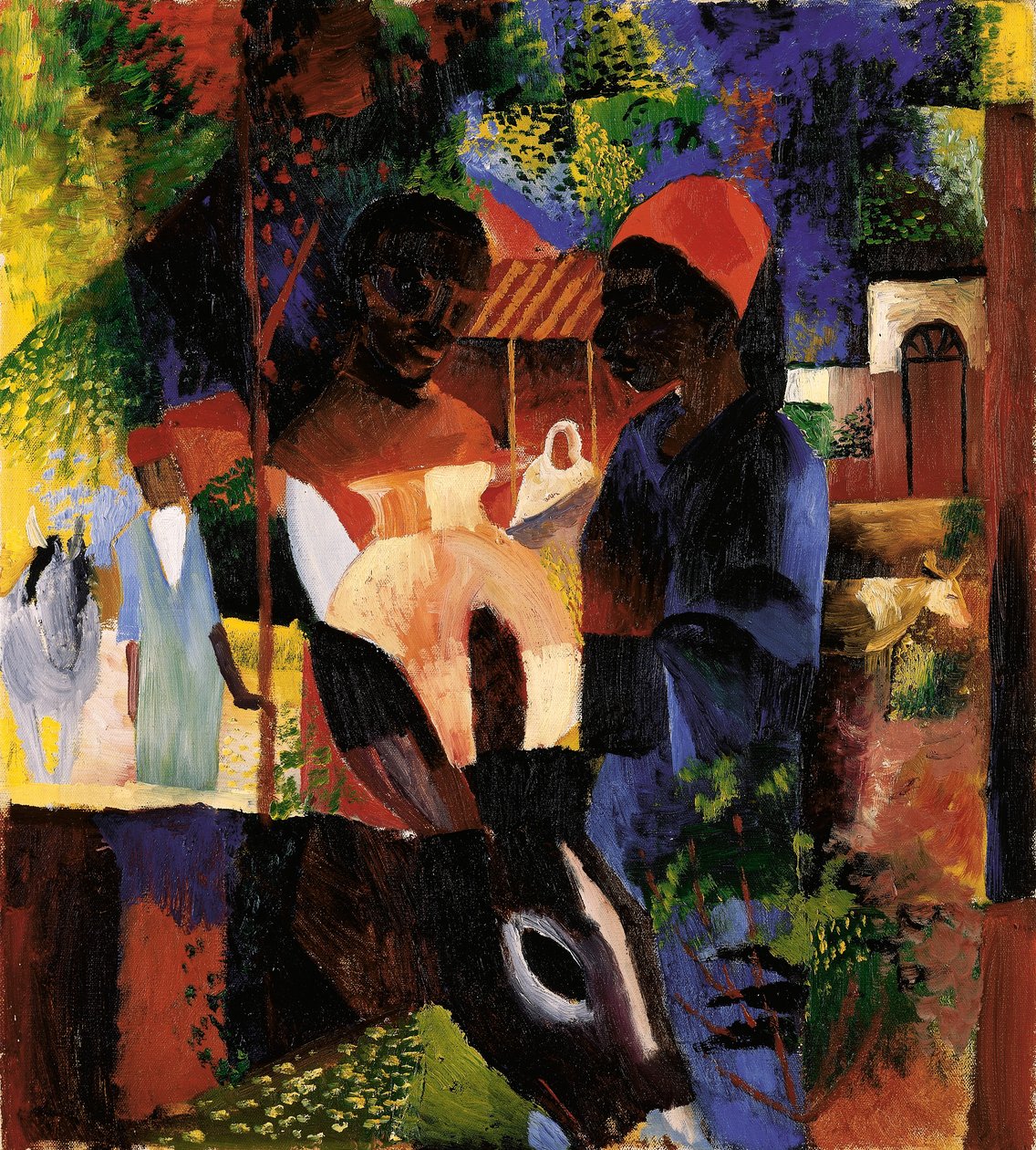 Mercado em Tunis de August Macke