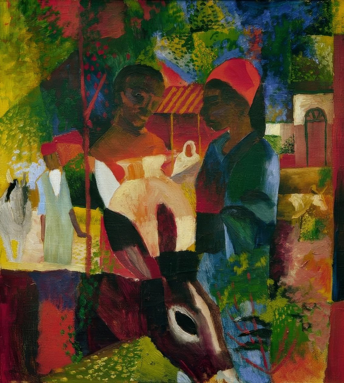 Mercado em Tunis de August Macke