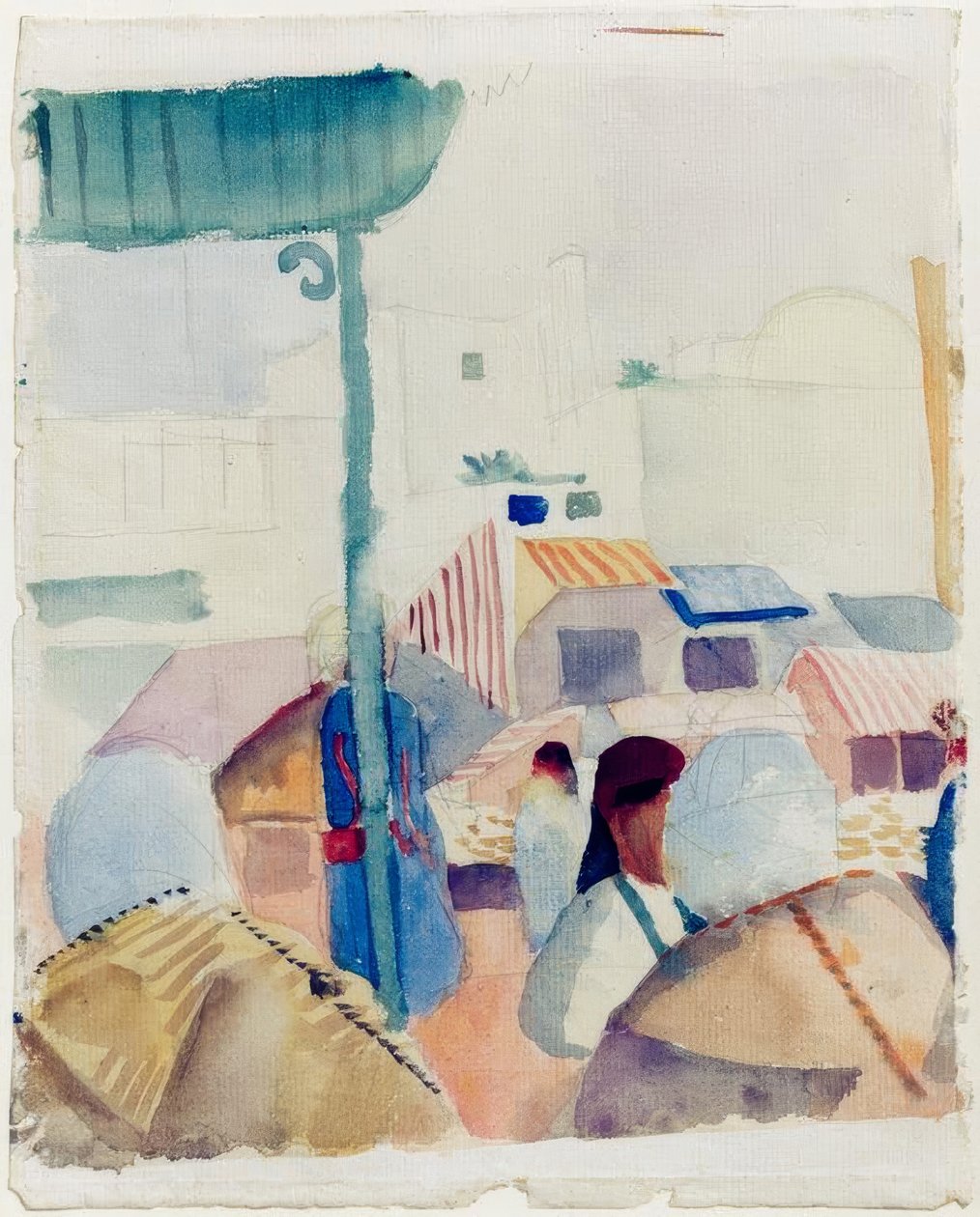 Mercado em Tunis II de August Macke