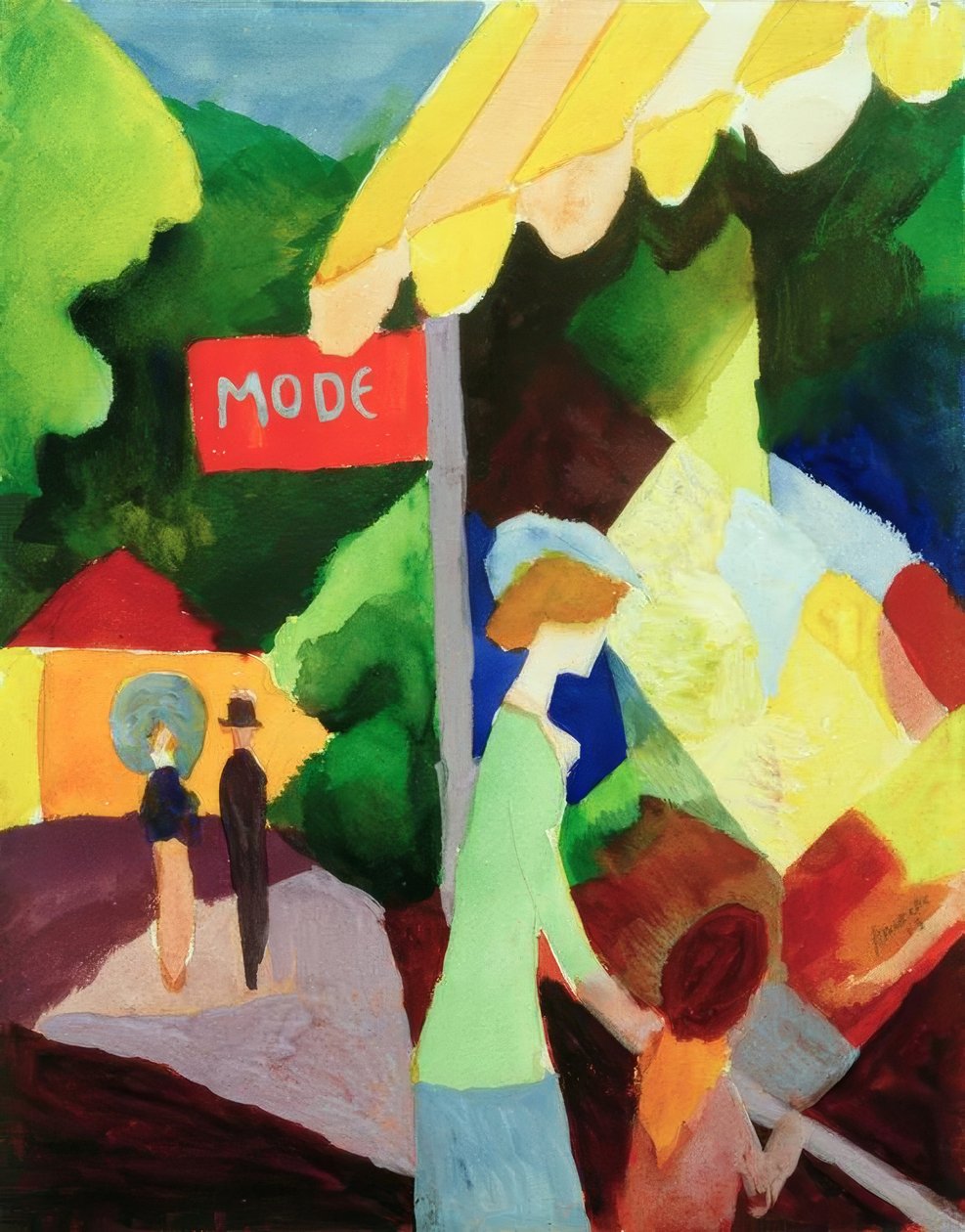 vitrine de moda de August Macke