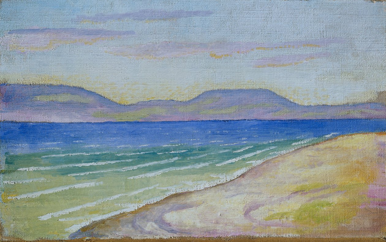 Atmosfera matinal no Lago Tegernsee de August Macke
