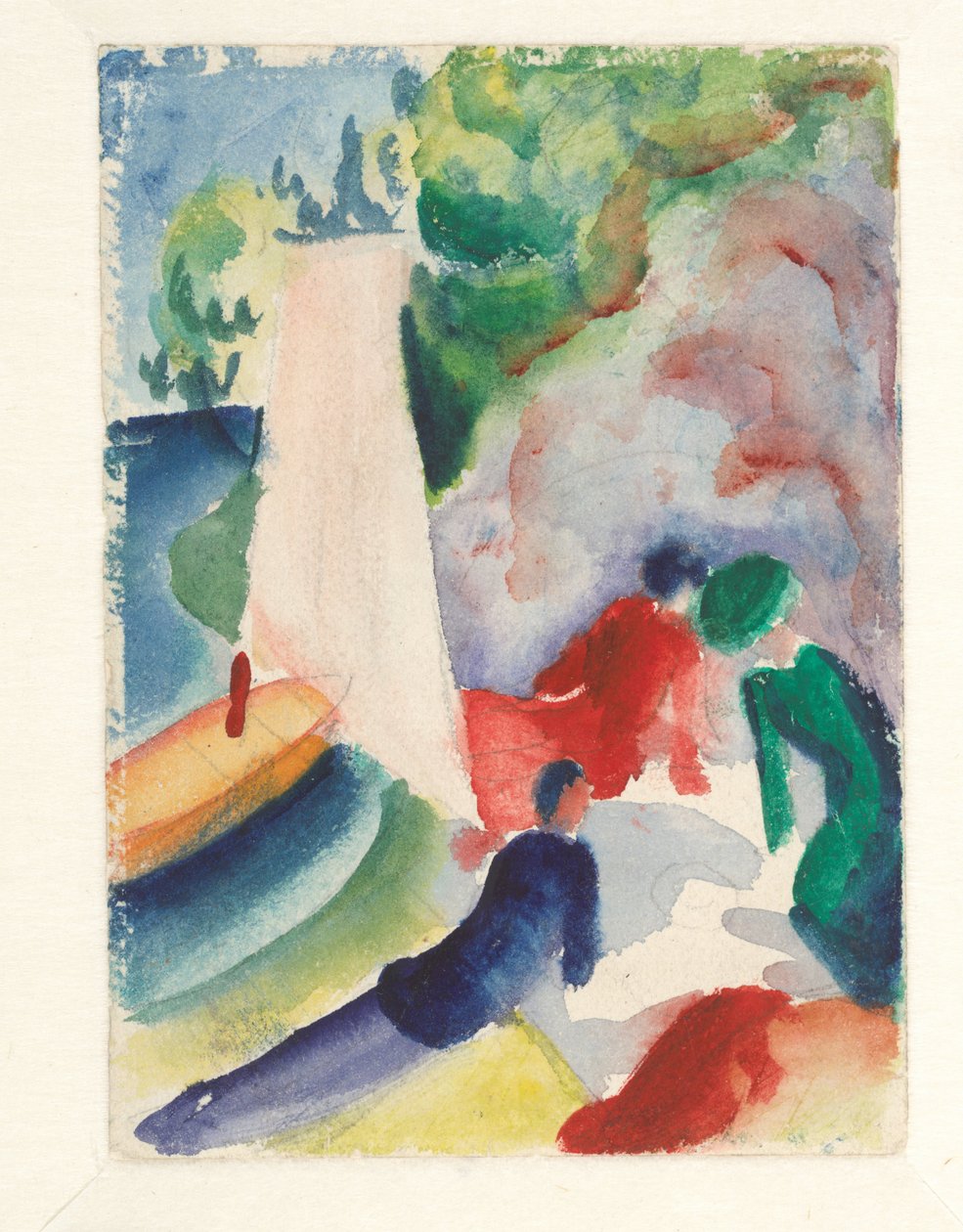 Piquenique na praia Piquenique após velejar, 1913 de August Macke