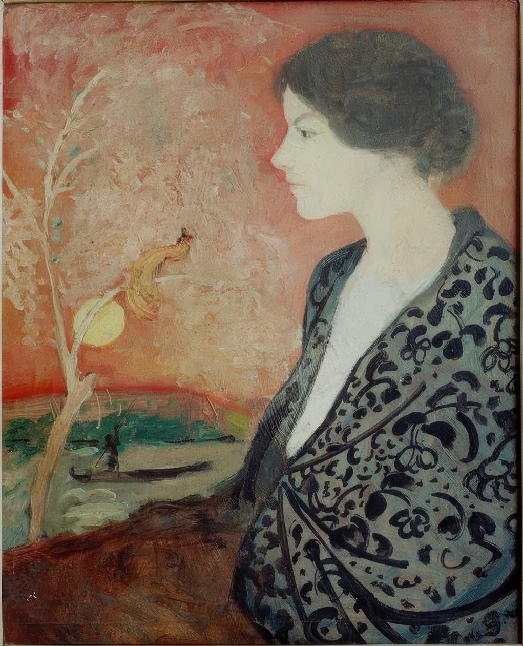 Estudo de retratos Elisabeth Gerhardt de August Macke