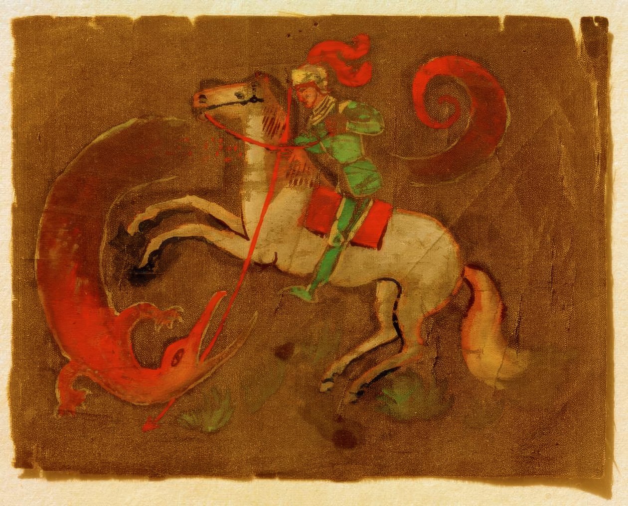 Cavaleiro George e dragão de August Macke