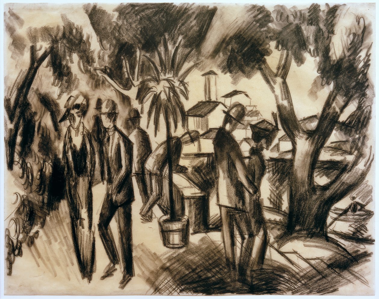 Carrinhos de criança no parque de August Macke