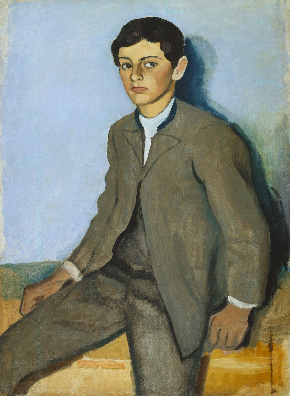 Rapaz do campo de Tegernsee de August Macke